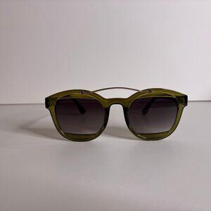 Olive Round Aviator Glasses